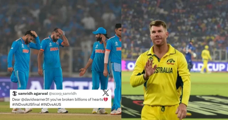 David Warner's Respectful Response To An Indian Fan's Grief After World Cup Loss