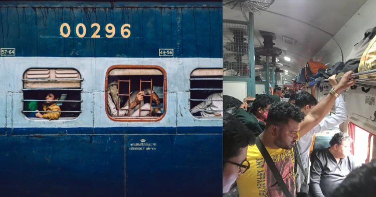 Passenger Shows His Frustration At Indian Railways After He Had To Stand And travel With A Confirmed Ticket In Intercity Express