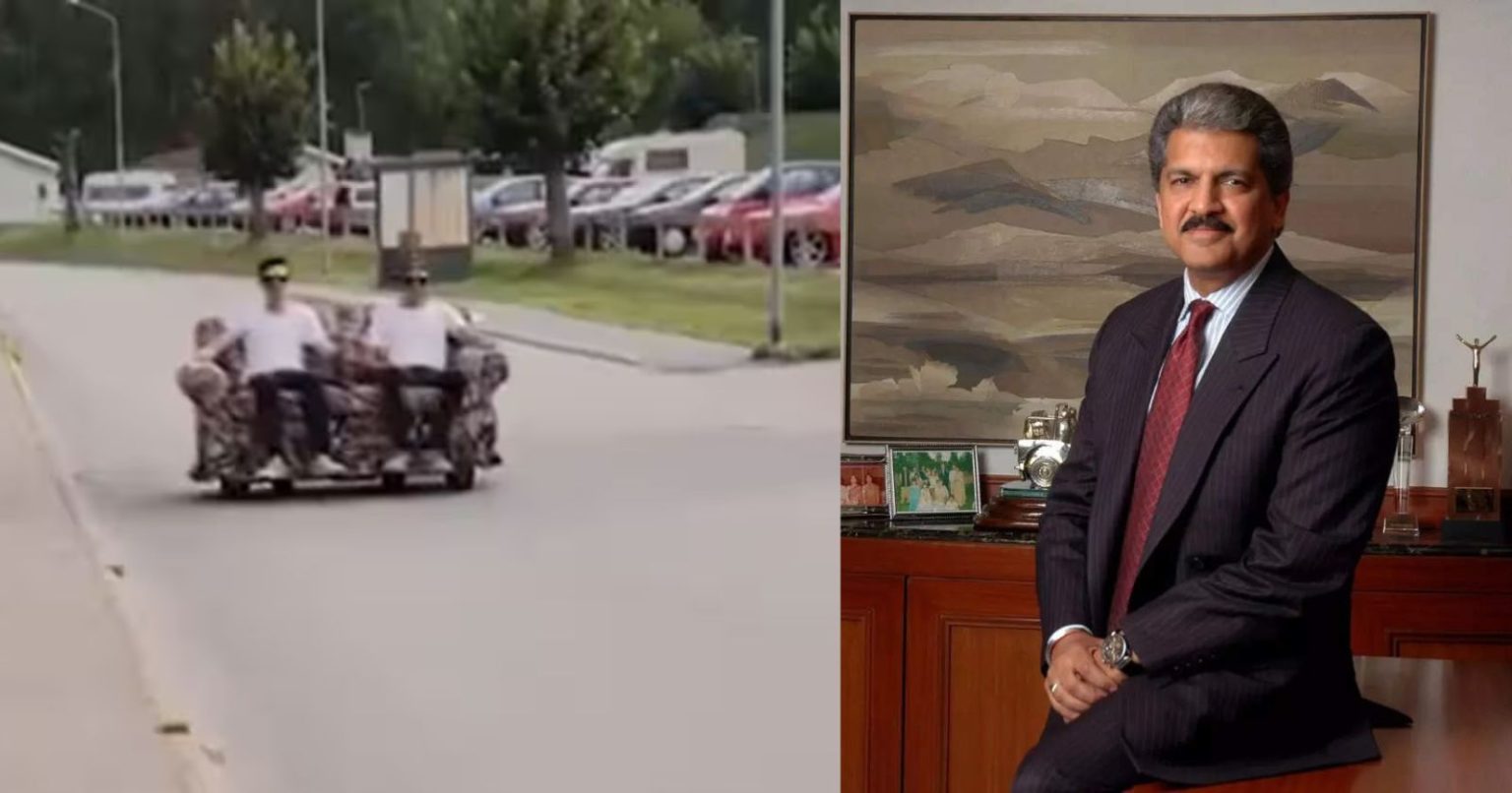 Anand Mahindra's Perfect Reaction To A Video When A Man Converts A Sofa To A Vehicle