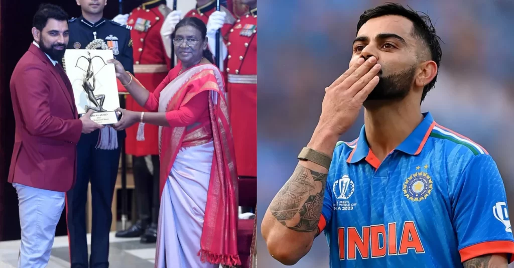 Virat Kohli Comes Up With A Heartfelt Comment For Mohammed Shami After He Received The Arjuna Award